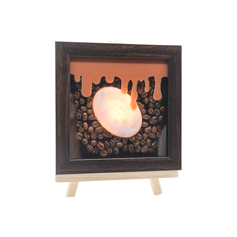 Lampe d'art de simulation de café ambre - lampe baiser parfum de café