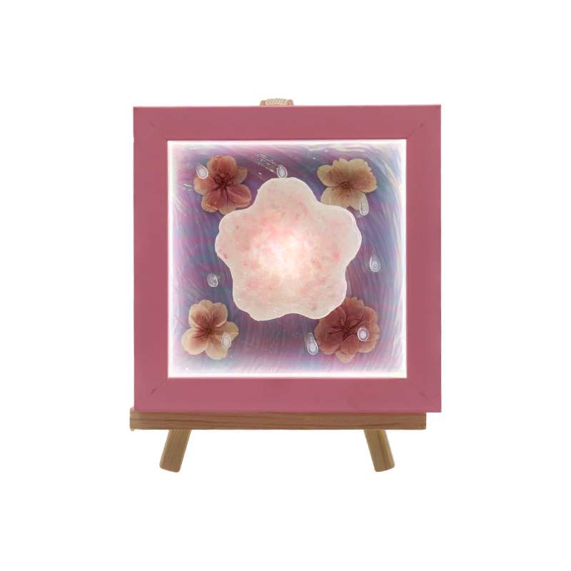 Lampe artistique en fleurs de cerisier roses - Gel de fleurs de cerisier