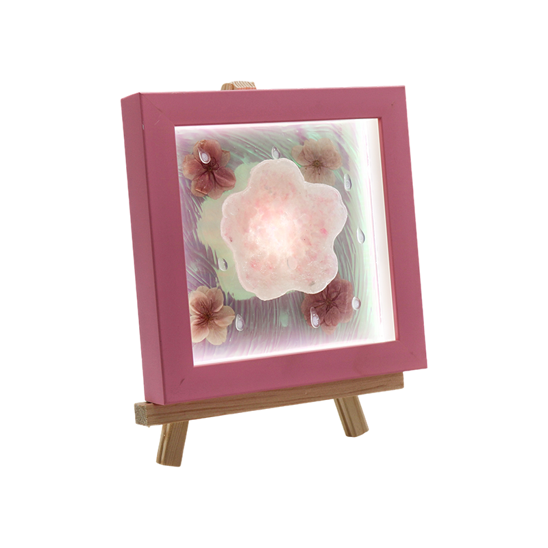 Lampe artistique en fleurs de cerisier roses - Gel de fleurs de cerisier