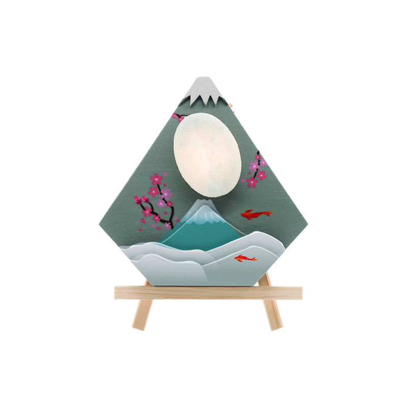 Lampe d'art en bois Maihui de bureau japonais-Pic de neige en bois