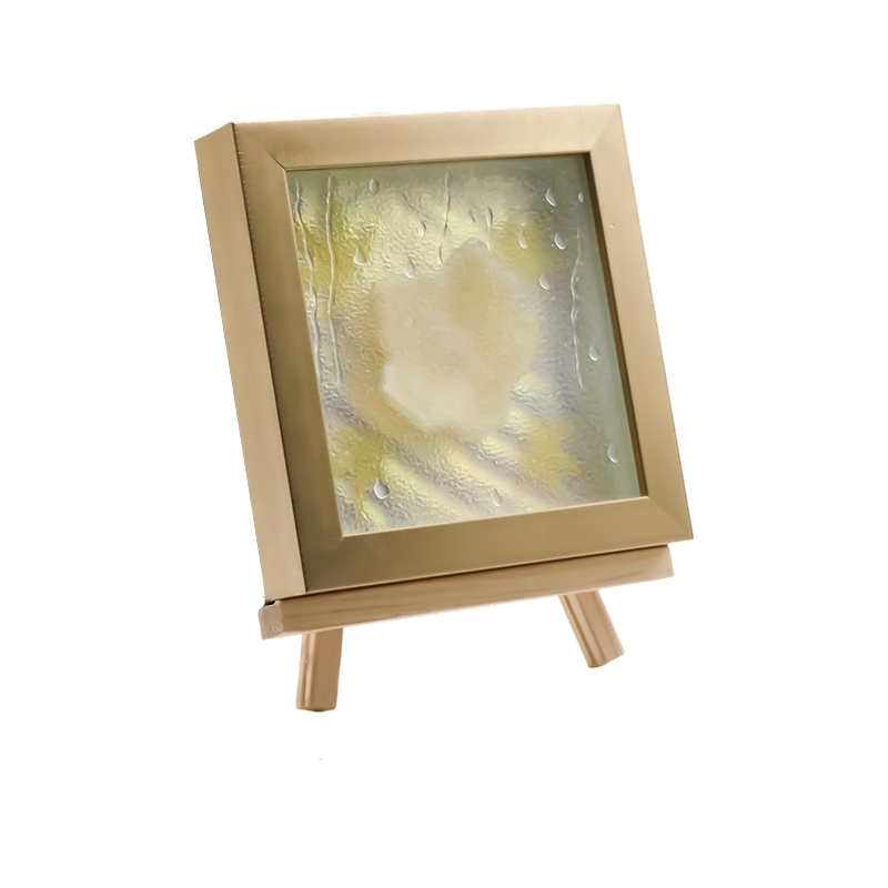 Lampe artistique carrée en forme de feuille d'érable jaune clair - Maple Frost