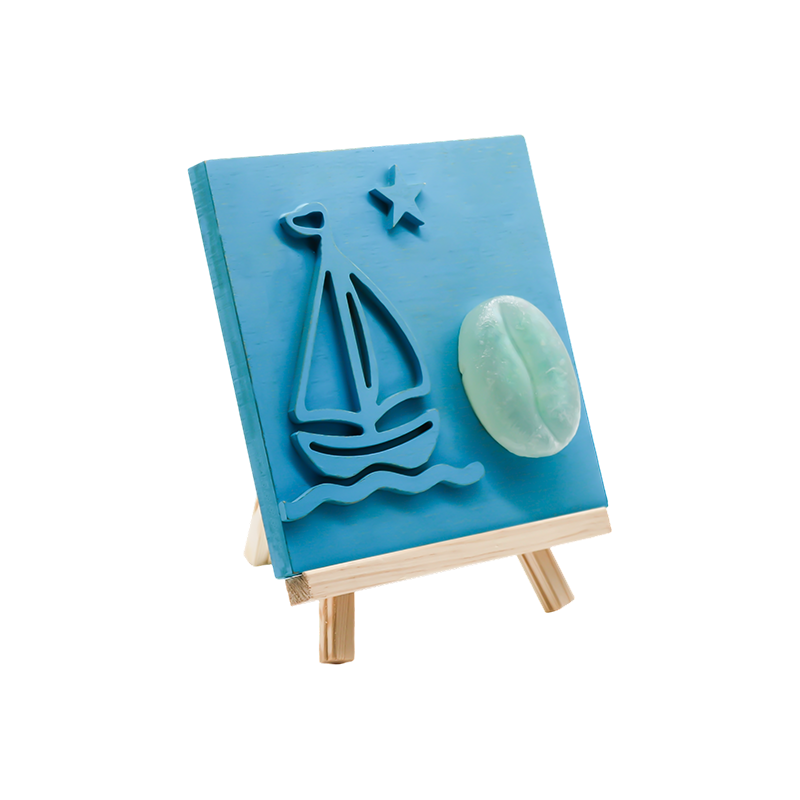 Lampe en bois sculpté en bambou pour voilier couleur océan - Sail Shadow Baking