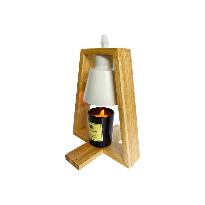 Lampe chauffe-bougie minimaliste en bois - Warm Isle