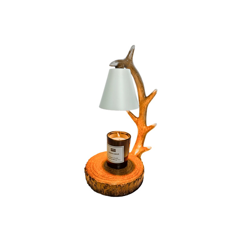 Lampe chauffe-bougie inspirée de la nature - Souffle de cerf