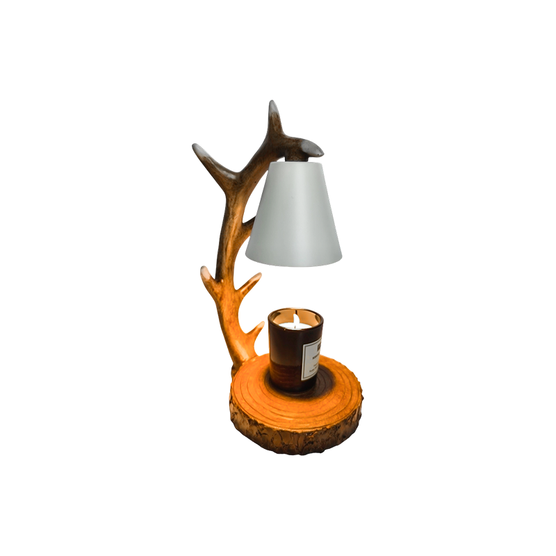 Lampe chauffe-bougie inspirée de la nature - Souffle de cerf